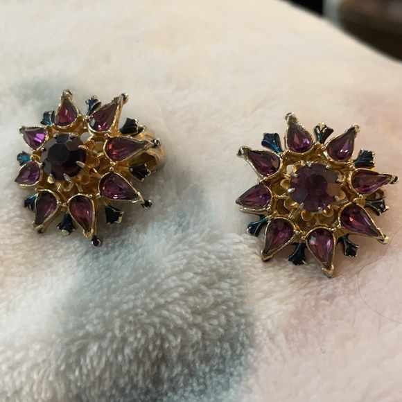Stunning Amethyst Crystal Earrings - Picture 5 of 5